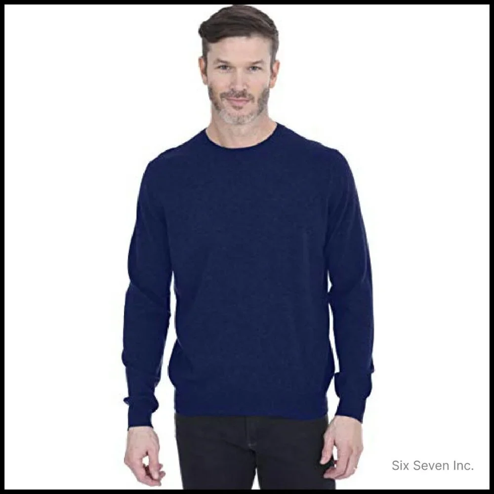 Pure Cashmere Crewneck Sweater Classic Elegant Minimal Timeless Pullover